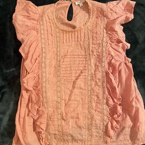Pink Rufffled Top